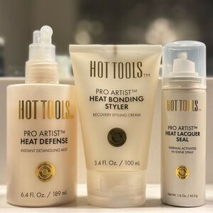 Hot Tools Pro Artist Heat Defense Mist Heat Bonding Styler Heat Lacquer Seal Set